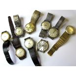 Nine Gents automatic wristwatches, to include Accurist, Everite, Avia etc