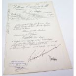 Mussolini (Benito, Italian Fascist Dictator). Italian document (partly printed) dated 25th June