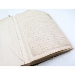 Album containing a large quantity of hand written letters relating to the running of a poor house,