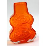 Whitefriars tangerine cello vase, Height 18cm