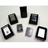 Zippo. Six Marine / Naval related lighters, incl. Naval Strike Wing, USS Abraham Lincoln, Assault