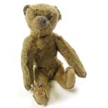Early Steiff Teddy Bear, c. 1910's, button in ear present, some loss to fur, wear to lower right