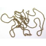 9ct Gold Muff Chain which has been converted to 2 chains at some time weight 29.4 grams