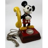 Mickey Mouse novelty telephone, circa mid 20th century (Walt Disney Productions), marked 'EET 78/