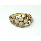 9ct Gold Opal set Ring size K weight 1.8 grams