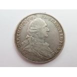 Germany, Bavaria Double Thaler 1778 aVF but traces of mount removal on edge