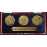 Medallions (3): A set of three bronze medals: The Three British Kings of 1936, contains bronze medal