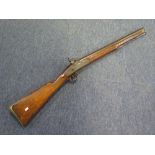 19th century unusual large bore Volunteer percussion rifled carbine converted from earlier flintlock