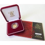 Half Sovereign 2001 Proof FDC boxed as issued