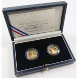 Ladies of Freedom Two coin gold set 1996 (Britannia £10 & USA Liberty $5) Proof FDC boxed as