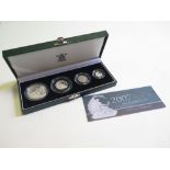 Britannia Silver Four coin set 2007. Proof aFDC. Boxed as issued