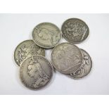 GB Crowns (6) a date run from 1887 - 1892. Average GF