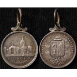 Australian Commemorative Medalet, silver d.23mm: Melbourne Centennial Exhibition 1888 toned VF/GVF