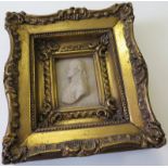 Admiral Lord Nelson of Bronte a fine portrait bust in relief, artist A.G 1822, In Gilded ornate