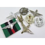 Army Air Corps, Parachute Regiment and S.A.S Regiment Cap Badges (8)