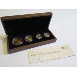Four coin set 2008 (Five Pounds, Two Pounds, Sovereign & Half Sovereign) FDC boxed as issued