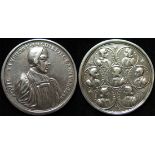 British Commemorative Medallion, cast silver d.49.5mm: Archbishop Sancroft and the Bishops 1688, the