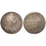 Crown 1696 Octavo, F-GF, engraved 'M.P to W.M' in centre of reverse.