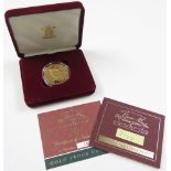 Crown 2000 (Queen Mother) Gold Proof FDC boxed as issued