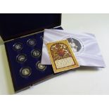 Alderney/Guernsey/Jersey Fifty Pences 2003 Silver Proofs, the 12 coin set Coronation Anniversary