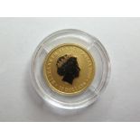 Australia gold $15 2009 Kangaroo (1/10th oz) BU in a hard plastic capsule