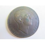 British Commemorative Medallion, bronze d.50mm: Prince of Wales, Visit to Argentina 1925, by J.M.