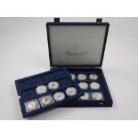 Australia 1oz Kookaburras & Kangaroos (18). All Unc/BU in hard plastic capsules and housed in a "