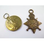 1915 Star (51782 S.S.Cpl H Turner RFA) and Victory Medal (51782 Sjt H Turner RA). (2)