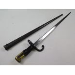 Bayonet: A Model 1874 French Epée bayonet. Matching numbers. Made at St Etienne in March 1879. In