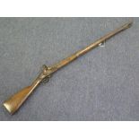 18th early 19th century continental military flint lock French pattern musket made leange Belgium as