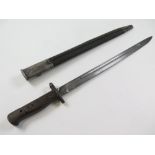 Bayonet: P.07 made by Wilkinson in November 1918 (?). In its steel mounted round stud, leather