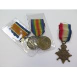 1915 Star Trio to 3175 Pte H Brack Durham L.I. With copy service papers, Wounded G.S.W. 1918. (3)