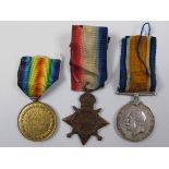 1915 Star Trio - to 2134 Shoeing Smith Cpl. A. Reid Scottish Horse. (A.Sjt on pair). GVF (3)