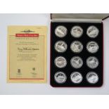 Gibraltar Crowns (12) "Warships of World War II" Silver Proofs in hard plastic capsules and housed