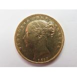 Sovereign 1853 shieldback cleaned nVF