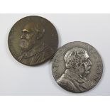 Medallions (2): William Thomson Baron Kelvin bronze medal 50mm, Obv: Robed bust left, WILLIAM