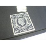 GB - KGVI 1939 10/- Arms Dark Blue unmounted Mint with creamy gum