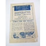 Birmingham City v Derby County, 27th March 1946, Fa Cup Semi-Final, replay at Maine Road -