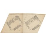 GB - 1840 ME2b. 1d. Mulready Envelope, Unused PAIR (scarce) Forme 4 Stereos A175 & A164. Cat £350 (