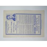 Arsenal v Portsmouth played at Goldstone Ground Hove 28th Sept 1949, a Testimonial Match Charles