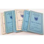 Bedford Town handbooks, approx 6, 1951-1952 x2, 1952-1953 x2, 1953-1954 x2