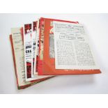 Arsenal home games, c1946-1979, approx 69, inc single sheets, reserve games etc