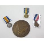 1915 Star Trio and Death Plaque to 9718 Pte James Norman Lomas R.Suss Regt. Died of Wounds 23/8/1918