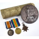 1915 Star Trio and Death Plaque to 16178 L/Cpl Henry O'Brien Royal Irish Fus. Killed In Action