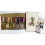 1914 Star Trio group mounted as worn - 1914 Star with loose Mons clasp, BWM & Victory Medal (8422