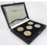 Britannia 2006 Golden Silhouette Collection (5 coins) Britannia £2 Silver Proofs with gold plated