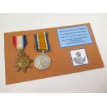 1914 Star (entitled to Clasp) and BWM to 9709 Pte W H Matthews 2/Durh L.I. Died of Wounds with the