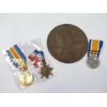 1915 Star Trio and Death plaque to 1455 Pte John Avery R.W.Kent Regt. Died 8/8/1918 serving with the