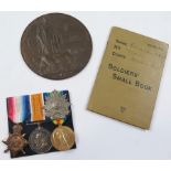 1915 Star Trio and Death plaque to 13140 Pte Robert Cameron Border Regt. Killed In Action with the