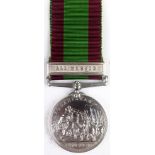Afghanistan Medal 1881 with Ali Musjid clasp, named to 195 Subadar Jeewan Singh B S & M. Confirmed